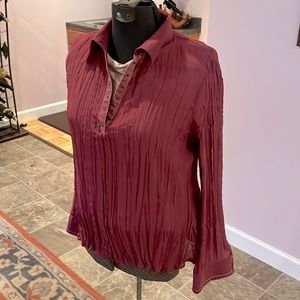 Claudia Richard sheer blouse.